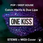 One Kiss - Calvin Harris & Dua Lipa Full STEMS + MIDI Cover 
