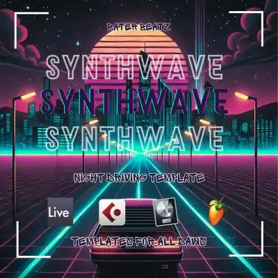 Night Driving v2 Synthwave TemplateAbleton Templates, Logic Pro Templates, FL Studio Templates, Cubase Templates